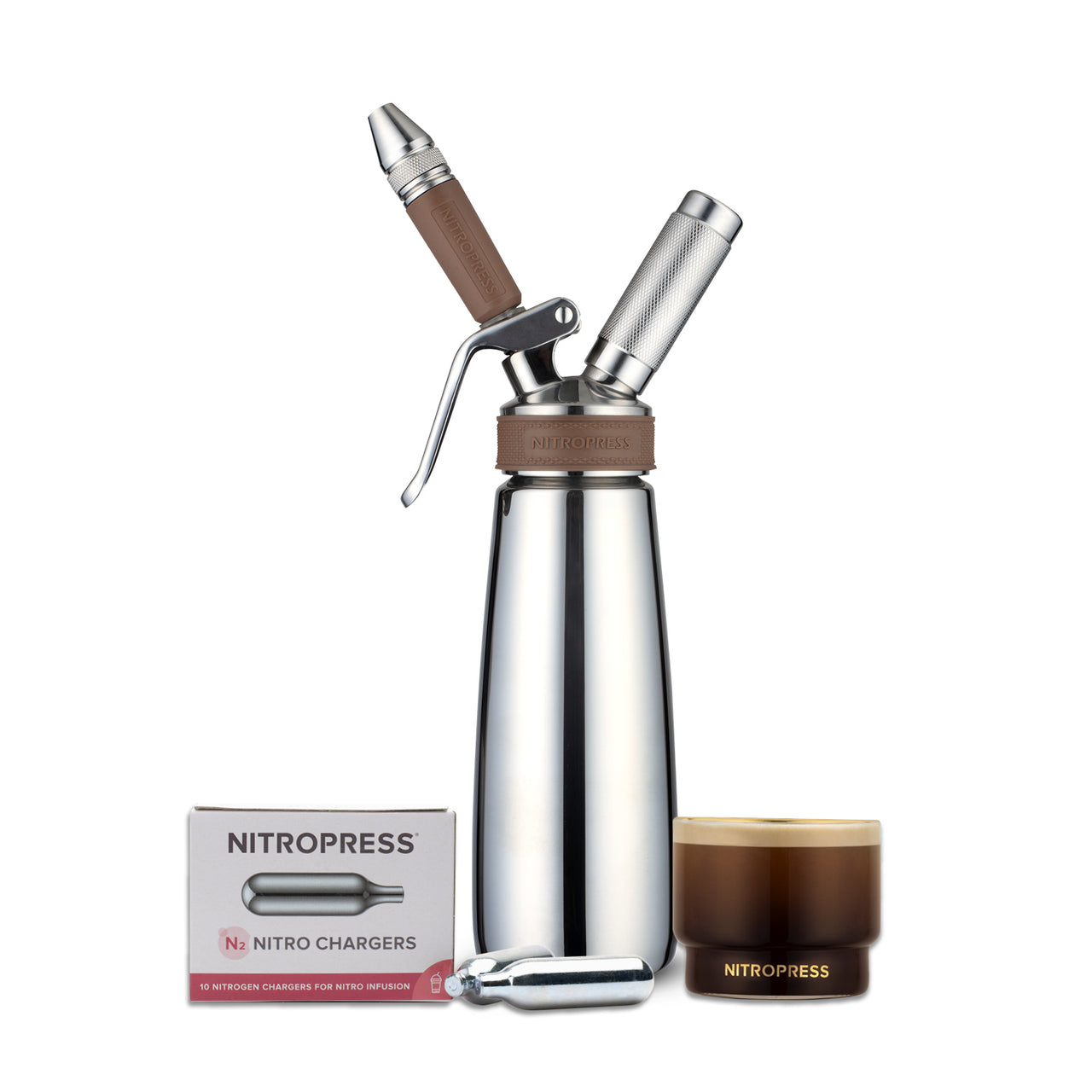 NitroPress starter kit with 10 nitro chargers